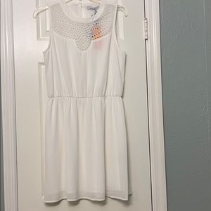 NWT Kaeli Eyelet white dress petite large
